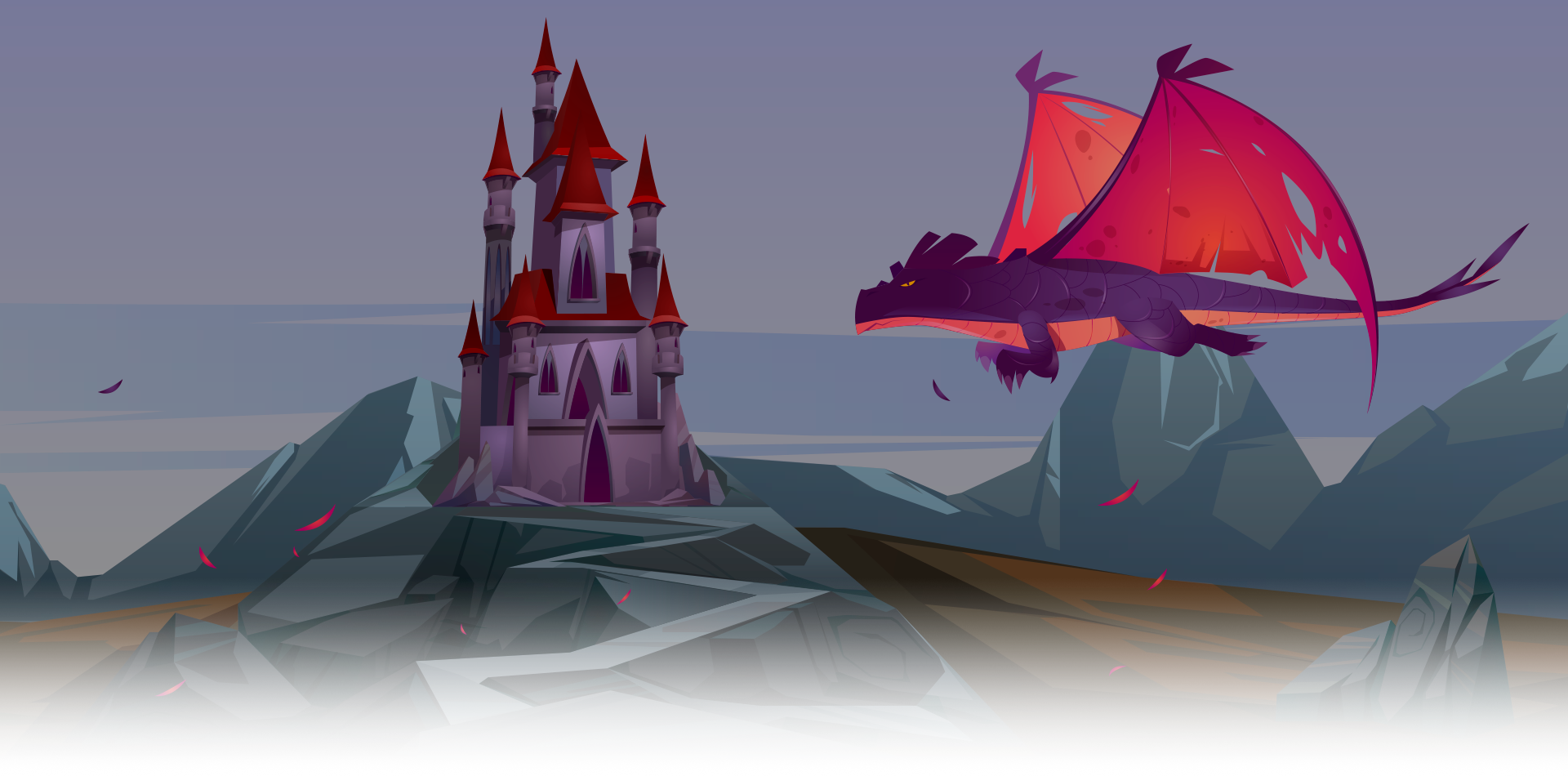 castle with dragon